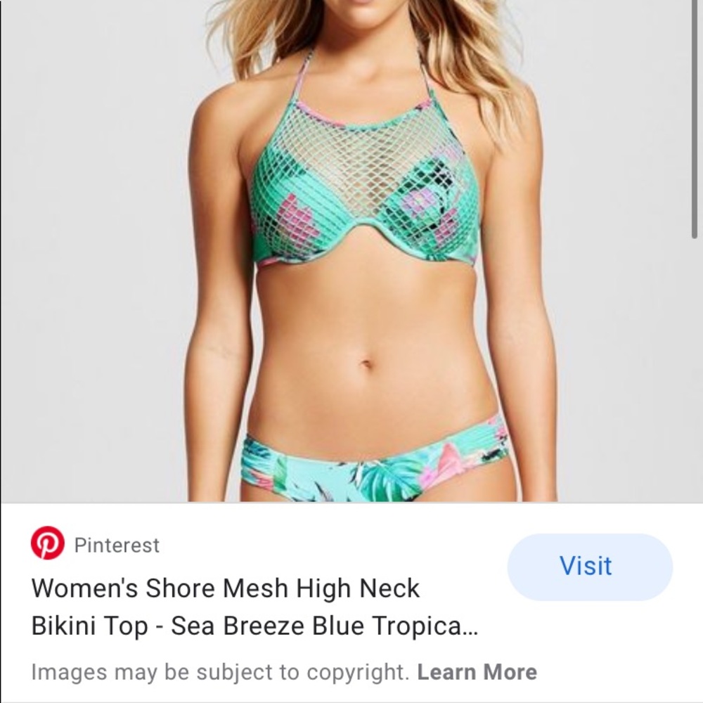 Shade and Shore teal bikini top